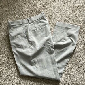 Grey Striped S Uniqlo Smart Ankle Pants